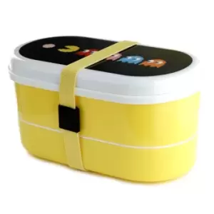 Image of Pac-Man Stacked Bento Box Lunch Box with Fork & Spoon