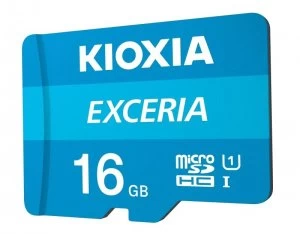 Image of Kioxia 16GB Exceria U1 Class 10 microSD