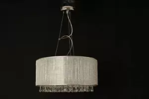 Image of Tilly Crystal Chrome Pendant Ceiling Light