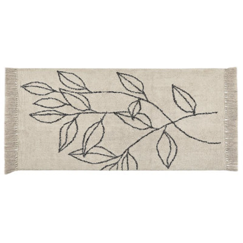 Image of Beliani Rug Sazli Beige 80 X 150 Cm Cotton