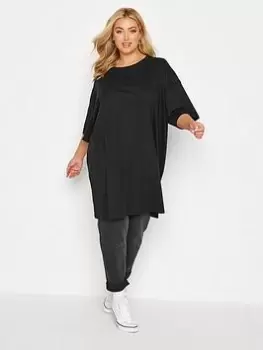 Image of Yours Oversized Tunic. Black, Size 18, Women