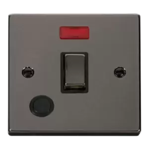 Image of Click Scolmore Deco Ingot 20A 2 Pole Flex Outlet Neon Switch - VPBN523BK