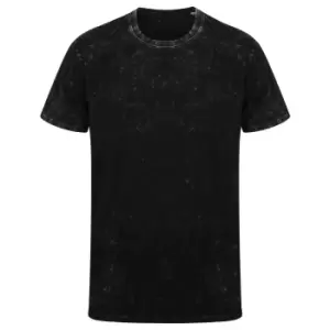 Image of SF Unisex Adults Washed Band T-Shirt (2XS) (Washed Black)