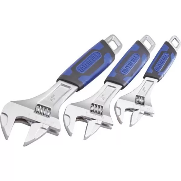 Image of Faithfull 3 Piece Matt Chrome Adjustable Spanner Set