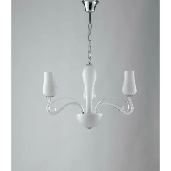 Image of Fan Europe Lighting - Fan Europe ANGEL 3 Light Multi Arm Pendant Ceiling Light White 3xE14 64x45cm
