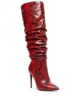 Image of Steve Madden X Winnie Harlow Knee Boots - Red
