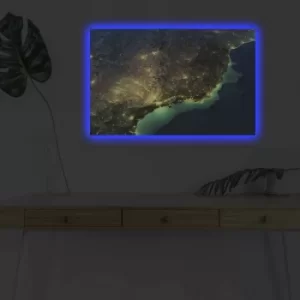 Image of 4570DHDACT-105 Multicolor Decorative LED Lighted Canvas Painting
