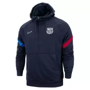 image of 2021-2022 Barcelona Fleece Travel Hoodie (Obsidian) - Kids