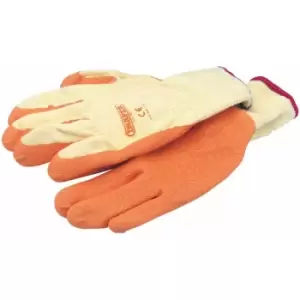 Image of Draper - Expert Orange Heavy Duty Latex Coated Work Gloves - Large