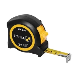 Image of Stabila BM 100 Compact Pocket Tape 5m/16ft (Width 19mm)