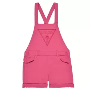 image of Guess K1GK10-WB5Z0-JLPK Girls Childrens Jumpsuit in Pink. Sizes available:2 ans,3 ans,4 ans,5 ans,6 ans