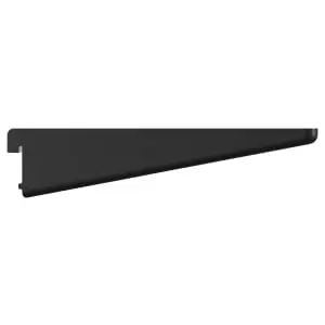 Image of Twin Slot Matt Black Shelf Bracket - 220mm
