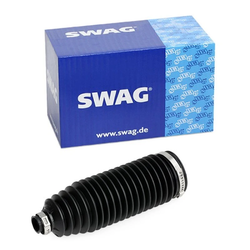Image of SWAG 30 93 7764 Bellow, steering Thermoplast, with clamps, Front Axle Right Thermoplast Bellow,steering (195)