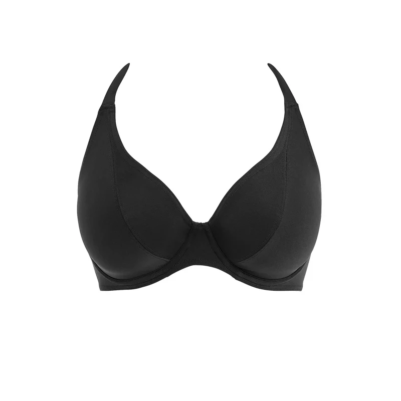 Image of Freya Womens Jewel Cove Halter Bikini Top in Black Size: 32D Black Female 32D