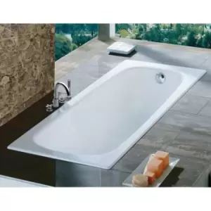 image of Roca Contesa Anti Slip Single Ended Steel Bath - 1700mm x 700mm - 0 Tap Hole