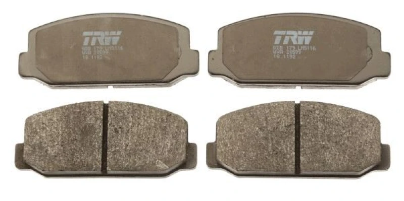 Image of TRW GDB179 Brake pad set not prepared for wear warning indicator Brake Pad Set,disc brake (402)
