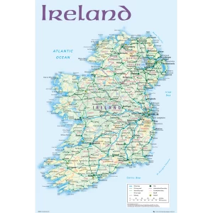 Image of Ireland Map 2012 Maxi Poster