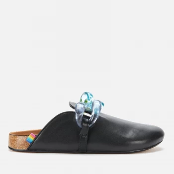 Image of Kurt Geiger London Womens Ozark Chain Leather Mules - Black - UK 8