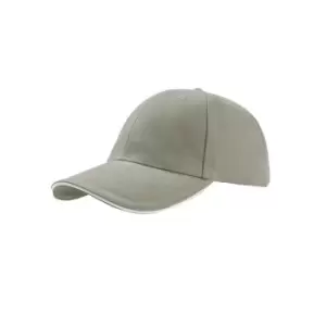 Image of Atlantis Liberty Sandwich Heavy Brush Cotton 6 Panel Cap (Pack Of 2) (One Size) (Light Grey)