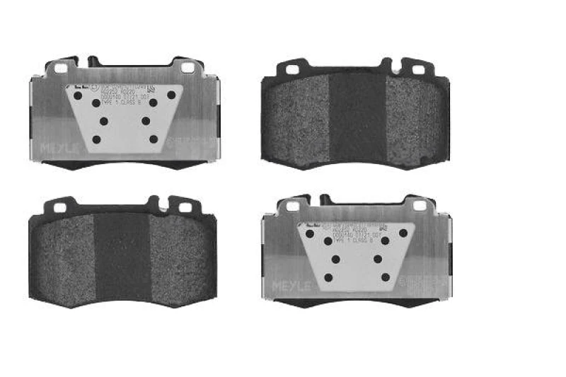 Image of MEYLE 025 232 7117/PD Brake pad set Front Axle, prepared for wear warning indicator, MEYLE-PD Quality, with anti-squeak plate Brake Pad Set,disc brak