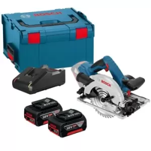 image of 18v gks 18V-57g 165mm Cordless Circular Saw Inc Guide Rail Base 2 x 5.0ah - Bosch