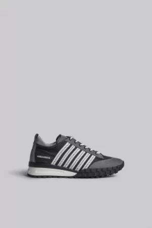 Image of DSQUARED2 Men Sneaker Grey Size 10 70% Polyester 30% Calfskin