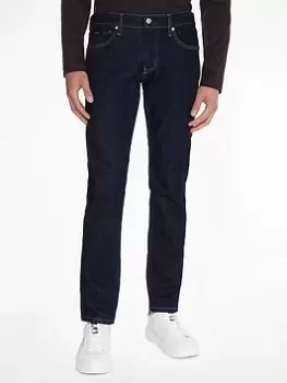 Image of Calvin Klein Slim Fit Rinse Wash Jeans - Denim Medium, Denim Medium, Size 36, Length Regular, Men