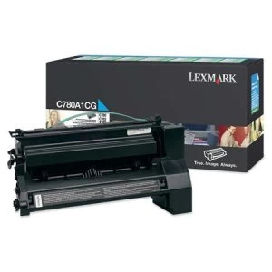 image of Lexmark C780A1CG Cyan Laser Toner Ink Cartridge