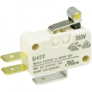 image of Cherry Switches Microswitch D453 V1RA 250 V AC 16 A 1 x OnOn momentary