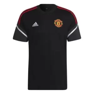 Image of adidas adidas Manchester United Training T-Shirt 2022 2023 Mens - Black