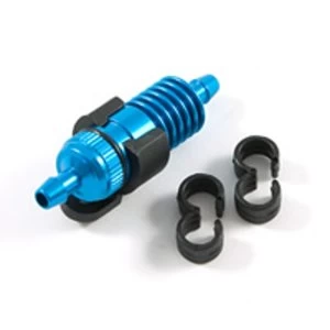 Image of Fastrax Blue Fuel Filter W/Mount & Fuel Tube Clips