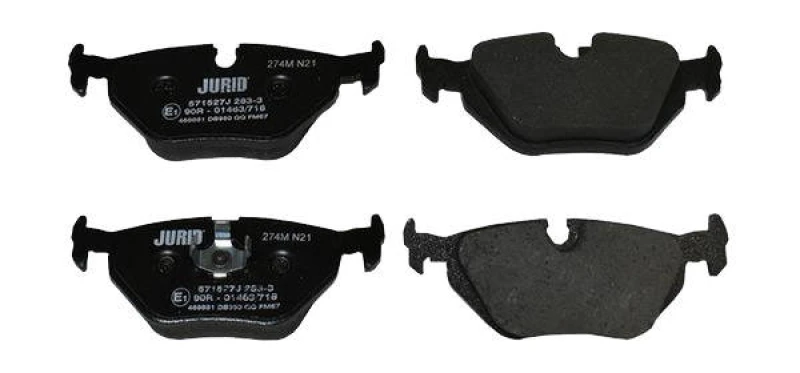 Image of JURID 571527J Brake pad set prepared for wear warning indicator, without accessories, with piston clip Brake Pad Set,disc brake (402)