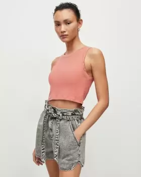 Image of AllSaints Rina Sleeveless Cropped Tank Top