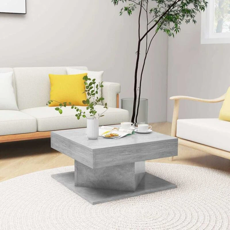 Image of VIDAXL Coffee Table Concrete Grey 57x57x30cm Engineered Wood Vidaxl 8720286607121