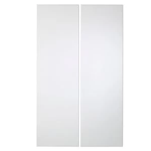 Cooke Lewis Raffello High Gloss White Tall corner wall door W625mm Set of 2