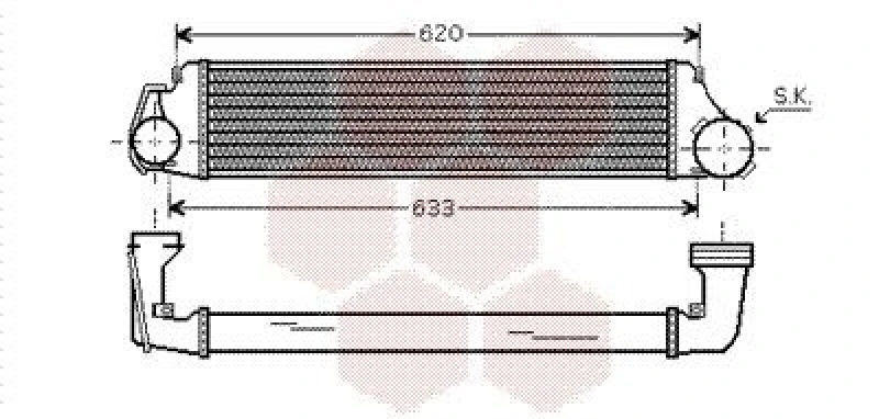 Image of VAN WEZEL Intercooler VAN WEZEL 06004282