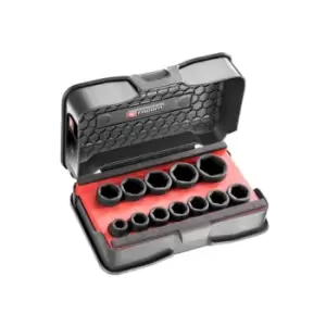 image of Facom 6-Point Stubby Impact Socket Set, 12 Piece