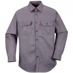 Image of Portwest - FR89GRR4XL - sz 4XL Bizflame 88/12 FR Shirt - Grey - Grey