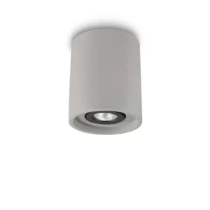 Image of Oak 1 Light Round Surface Mounted Downlight Light Grey