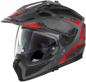 Image of Nolan N70-2 X Torpedo N-Com Helmet, black-red, Size 3XL, black-red, Size 3XL