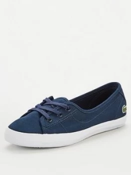 image of Lacoste Ziane Chunky Bl 2 Cfa Plimsolls - Navy/White, Size 5, Women