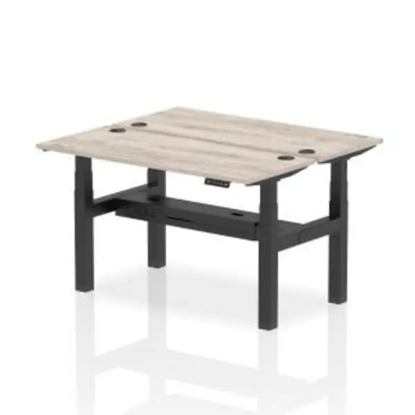 Image of Air Back-to-Back 1400 x 600mm Height Adjustable 2 Person Bench Desk DYNHA01860