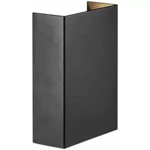 Image of Nordlux Fold 10cm LED Dimmable Outdoor Up Down Wall Lamp Black, IP54, 3000K