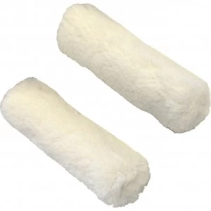 Image of Faithfull Mini Paint Roller Refills Medium Pile 100mm Pack of 2
