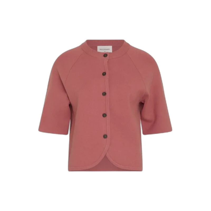 Image of moss copenhagen Womens 2/4 cardigan Moss Copenhagen Aubree East Rose Female XS/S