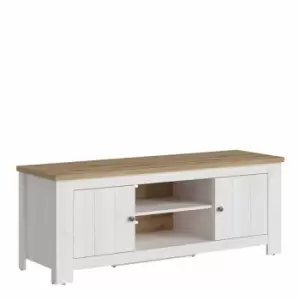 image of Celesto 2 Door TV Unit In White And Oak