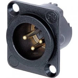 Image of XLR connector Sleeve plug straight pins Number of pins 3 Black Neutrik NC3MD LX B