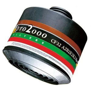 Image of Scott Safety Pro 2000 CF32 A2B2E2K2 HgP3 Combination Filter 40mm Thread Grey