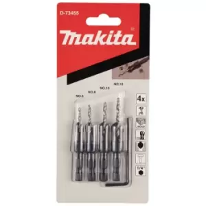 Image of Countersink 4 Piece Drill Bit Set - n/a - Makita