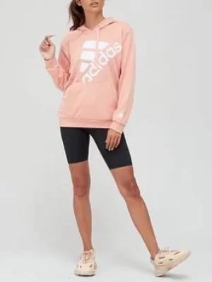 Image of Adidas Brand Love Hoodie, Blush Size XL Women